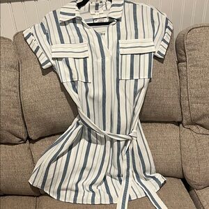 Striped Blue and White Women's dress